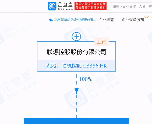 聯想控股設立北京聯慧啟德企業管理公司，聚焦管理與咨詢業務